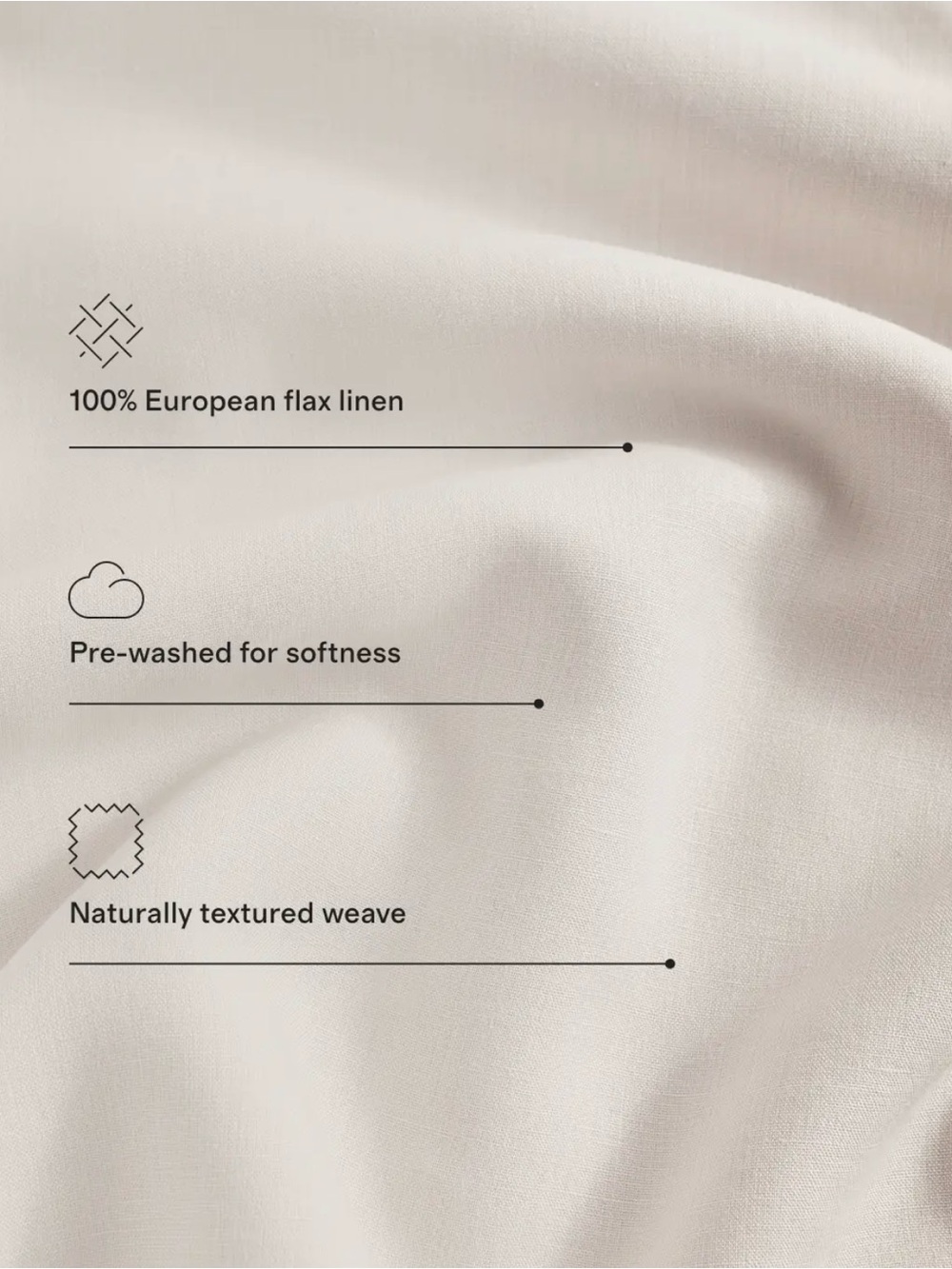 European Linen Duvet Set - Full/Queen - Retail $194 - Picture 6 of 7